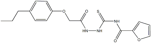 N-({2-[(4-propylphenoxy)acetyl]hydrazino}carbothioyl)-2-furamide Struktur