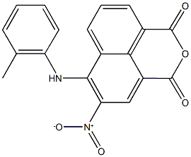 5-nitro-6-(2-toluidino)-1H,3H-benzo[de]isochromene-1,3-dione Struktur