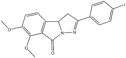 2-(4-iodophenyl)-6,7-dimethoxy-3,3a-dihydro-8H-pyrazolo[5,1-a]isoindol-8-one Struktur