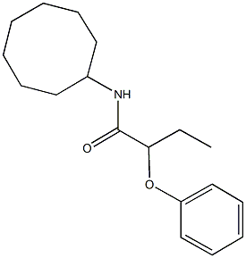 N-cyclooctyl-2-phenoxybutanamide Struktur