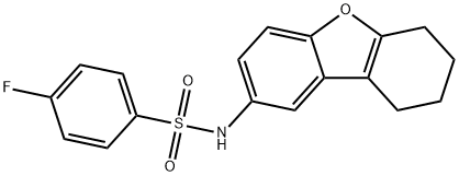 4-fluoro-N-(6,7,8,9-tetrahydrodibenzo[b,d]furan-2-yl)benzenesulfonamide Struktur