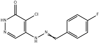 4-fluorobenzaldehyde (5-chloro-6-oxo-1,6-dihydro-4-pyridazinyl)hydrazone Struktur