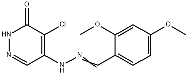 2,4-dimethoxybenzaldehyde (5-chloro-6-oxo-1,6-dihydro-4-pyridazinyl)hydrazone Struktur