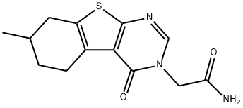 2-(7-methyl-4-oxo-5,6,7,8-tetrahydro[1]benzothieno[2,3-d]pyrimidin-3(4H)-yl)acetamide Struktur