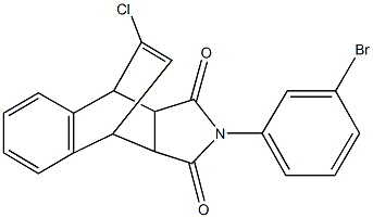 11-(3-bromophenyl)-14-chloro-11-azatetracyclo[6.5.2.0~2,7~.0~9,13~]pentadeca-2,4,6,14-tetraene-10,12-dione Struktur