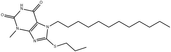 7-dodecyl-3-methyl-8-(propylsulfanyl)-3,7-dihydro-1H-purine-2,6-dione Struktur