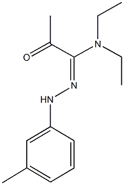 N,N-diethyl-N'-(3-methylphenyl)-2-oxopropanehydrazonamide Struktur