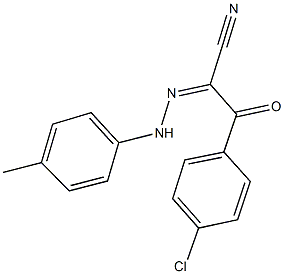 3-(4-chlorophenyl)-2-[(4-methylphenyl)hydrazono]-3-oxopropanenitrile Struktur