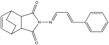 4-[(3-phenyl-2-propenylidene)amino]-4-azatricyclo[5.2.2.0~2,6~]undec-8-ene-3,5-dione Struktur