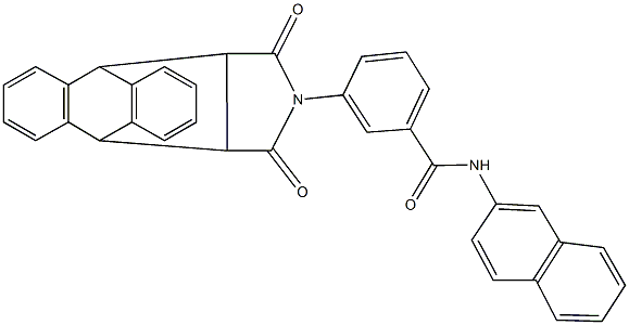 3-(16,18-dioxo-17-azapentacyclo[6.6.5.0~2,7~.0~9,14~.0~15,19~]nonadeca-2,4,6,9,11,13-hexaen-17-yl)-N-(2-naphthyl)benzamide Struktur