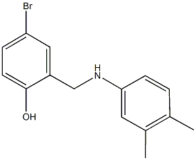 4-bromo-2-[(3,4-dimethylanilino)methyl]phenol Struktur