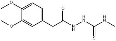 2-[(3,4-dimethoxyphenyl)acetyl]-N-methylhydrazinecarbothioamide Struktur