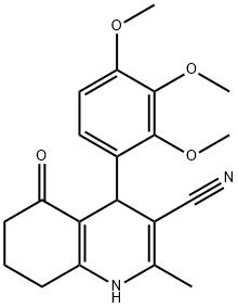 2-methyl-5-oxo-4-(2,3,4-trimethoxyphenyl)-1,4,5,6,7,8-hexahydro-3-quinolinecarbonitrile Struktur