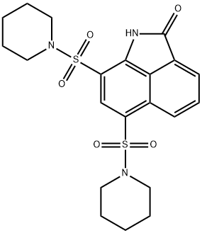 6,8-bis(1-piperidinylsulfonyl)benzo[cd]indol-2(1H)-one Struktur