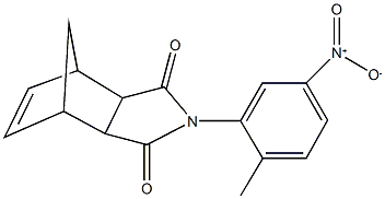 4-{5-nitro-2-methylphenyl}-4-azatricyclo[5.2.1.0~2,6~]dec-8-ene-3,5-dione Struktur