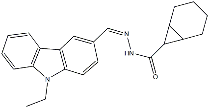 N'-[(9-ethyl-9H-carbazol-3-yl)methylene]bicyclo[4.1.0]heptane-7-carbohydrazide Struktur