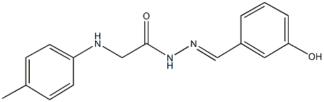 N'-(3-hydroxybenzylidene)-2-(4-toluidino)acetohydrazide Struktur