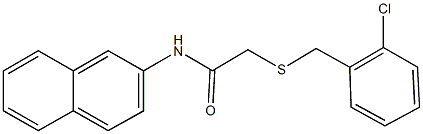 2-[(2-chlorobenzyl)sulfanyl]-N-(2-naphthyl)acetamide Struktur