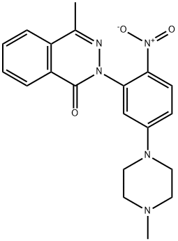 2-[2-nitro-5-(4-methyl-1-piperazinyl)phenyl]-4-methyl-1(2H)-phthalazinone Struktur