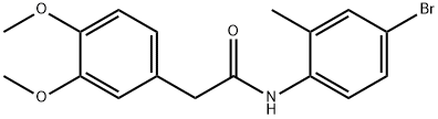 N-(4-bromo-2-methylphenyl)-2-(3,4-dimethoxyphenyl)acetamide Struktur