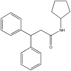 N-cyclopentyl-3,3-diphenylpropanamide Struktur