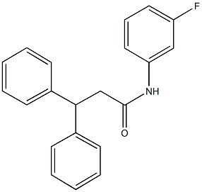 N-(3-fluorophenyl)-3,3-diphenylpropanamide Struktur