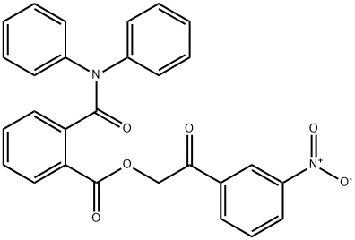 2-{3-nitrophenyl}-2-oxoethyl 2-[(diphenylamino)carbonyl]benzoate Struktur