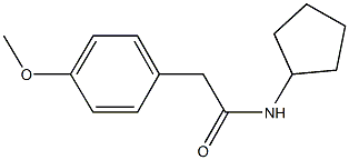 N-cyclopentyl-2-(4-methoxyphenyl)acetamide Struktur