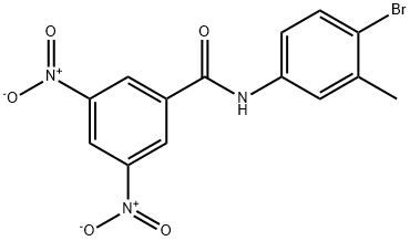 N-(4-bromo-3-methylphenyl)-3,5-bisnitrobenzamide Struktur