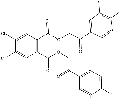 bis[2-(3,4-dimethylphenyl)-2-oxoethyl] 4,5-dichlorophthalate Struktur