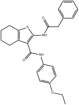 N-(4-ethoxyphenyl)-2-[(phenylacetyl)amino]-4,5,6,7-tetrahydro-1-benzothiophene-3-carboxamide Struktur