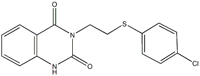 3-{2-[(4-chlorophenyl)sulfanyl]ethyl}-2,4(1H,3H)-quinazolinedione Struktur