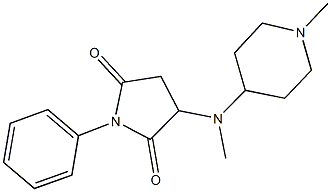 3-[methyl(1-methyl-4-piperidinyl)amino]-1-phenyl-2,5-pyrrolidinedione Struktur