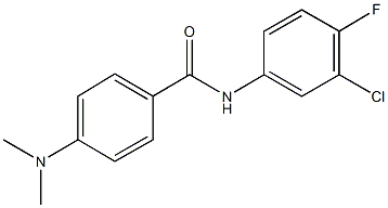 N-(3-chloro-4-fluorophenyl)-4-(dimethylamino)benzamide Struktur