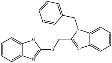 2-{[(1-benzyl-1H-benzimidazol-2-yl)methyl]sulfanyl}-1,3-benzoxazole Struktur