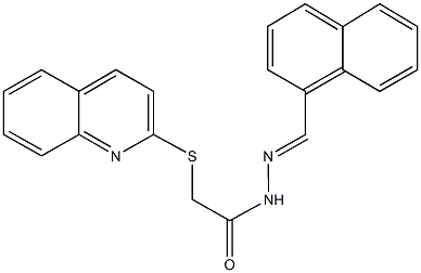 N'-(1-naphthylmethylene)-2-(2-quinolinylsulfanyl)acetohydrazide Struktur