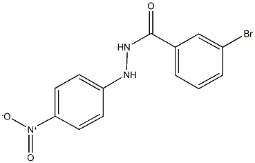 3-bromo-N'-{4-nitrophenyl}benzohydrazide Struktur