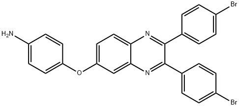 4-{[2,3-bis(4-bromophenyl)-6-quinoxalinyl]oxy}phenylamine Struktur