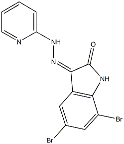 5,7-dibromo-1H-indole-2,3-dione 3-(2-pyridinylhydrazone) Struktur