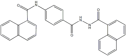 N-(4-{[2-(1-naphthoyl)hydrazino]carbonyl}phenyl)-1-naphthamide Struktur