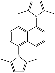 1-[5-(2,5-dimethyl-1H-pyrrol-1-yl)-1-naphthyl]-2,5-dimethyl-1H-pyrrole Struktur