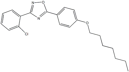 3-(2-chlorophenyl)-5-[4-(heptyloxy)phenyl]-1,2,4-oxadiazole Struktur