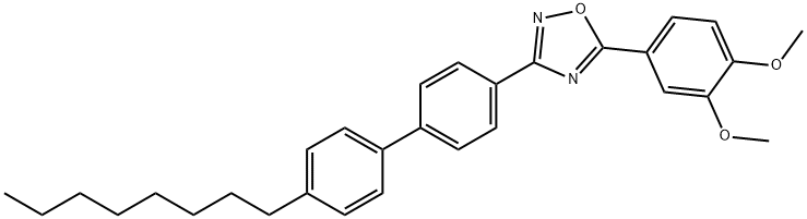 5-(3,4-dimethoxyphenyl)-3-(4'-octyl[1,1'-biphenyl]-4-yl)-1,2,4-oxadiazole Struktur