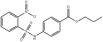 propyl 4-[({2-nitrophenyl}sulfonyl)amino]benzoate Struktur