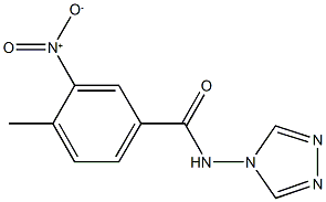 3-nitro-4-methyl-N-(4H-1,2,4-triazol-4-yl)benzamide Struktur