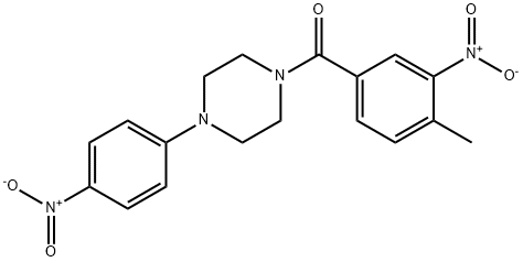 1-{3-nitro-4-methylbenzoyl}-4-{4-nitrophenyl}piperazine Struktur