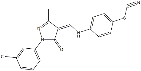 4-({[1-(3-chlorophenyl)-3-methyl-5-oxo-1,5-dihydro-4H-pyrazol-4-ylidene]methyl}amino)phenyl thiocyanate Struktur