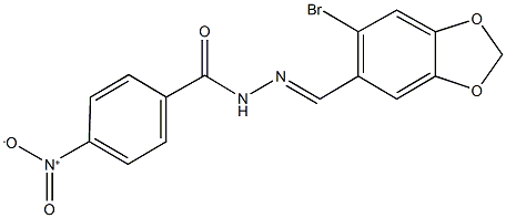 N'-[(6-bromo-1,3-benzodioxol-5-yl)methylene]-4-nitrobenzohydrazide Struktur