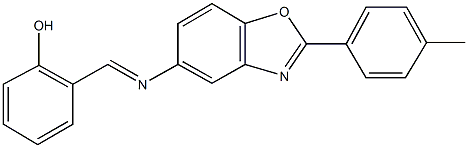 2-({[2-(4-methylphenyl)-1,3-benzoxazol-5-yl]imino}methyl)phenol Struktur