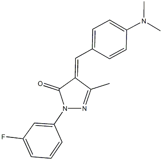 4-[4-(dimethylamino)benzylidene]-2-(3-fluorophenyl)-5-methyl-2,4-dihydro-3H-pyrazol-3-one Struktur